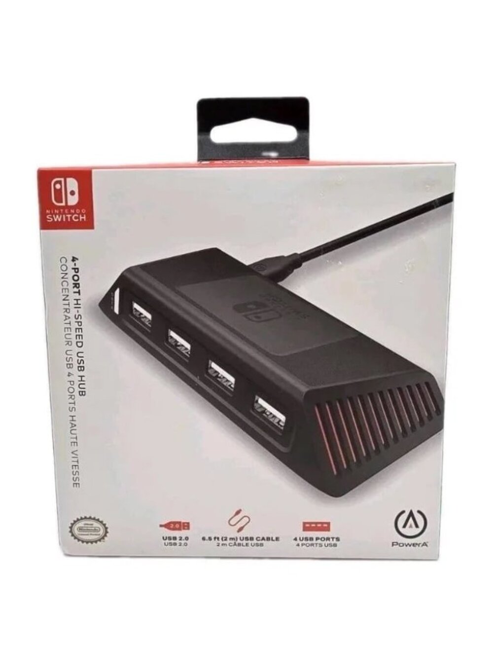 PowerA 4-PORT HI-SPEED USB HUB FOR NINTENDO SWITCH FACTORY SEALED